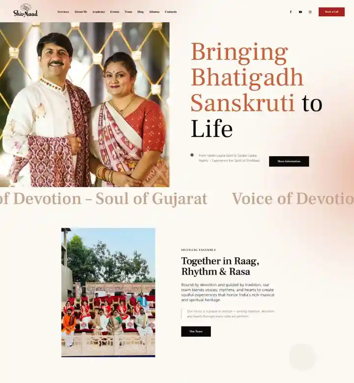 ShivNaad homepage ShivNaad homepage view