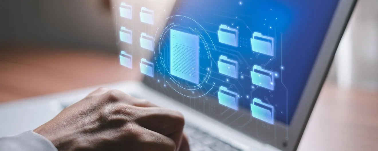 Empowering chatbot knowledge management with smart data handling Chatbot knowledge base management system case study thumbnail highlighting intelligent data handling